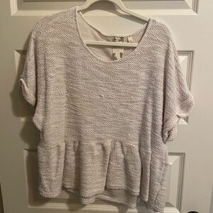 Blu Pepper Cream Blouse with Textured Fabric